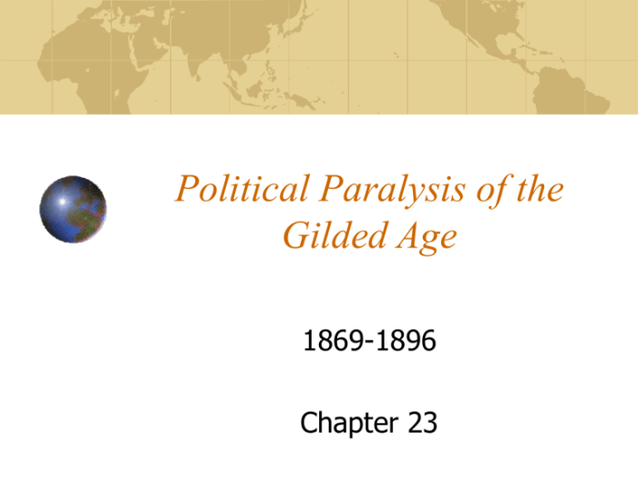 Political paralysis in the gilded age