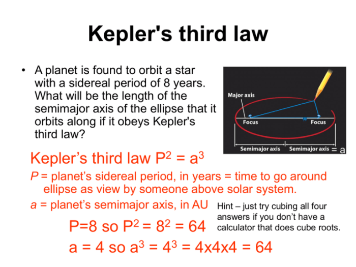 Kepler's third law equation calculator