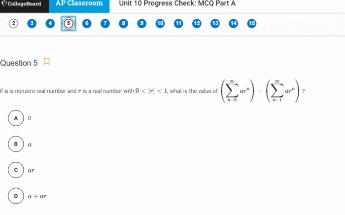 Ap calc unit 7 progress check mcq