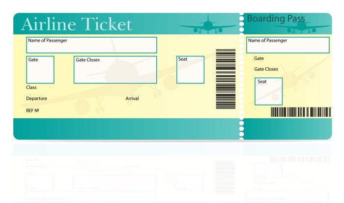 Airline ticket delta boarding pass paper recent