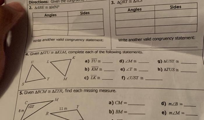 Quiz 5 2 centers of triangles answer key