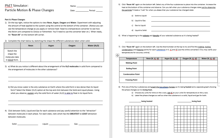 States of matter basics answer key