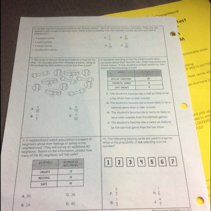 Unit 8 probability and statistics answer key