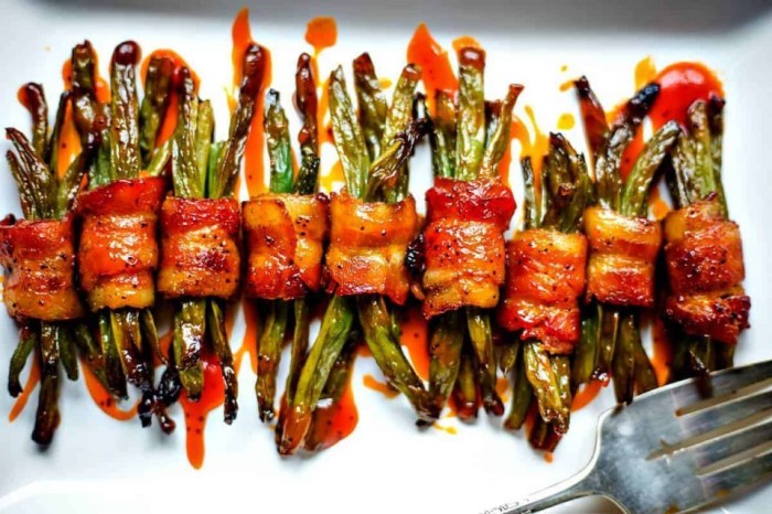 Green bean bundles with catalina dressing