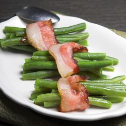 Bacon bundles wrapped bean green mins time serves prep cooking