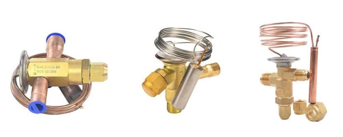 Internally equalized thermostatic expansion valves: